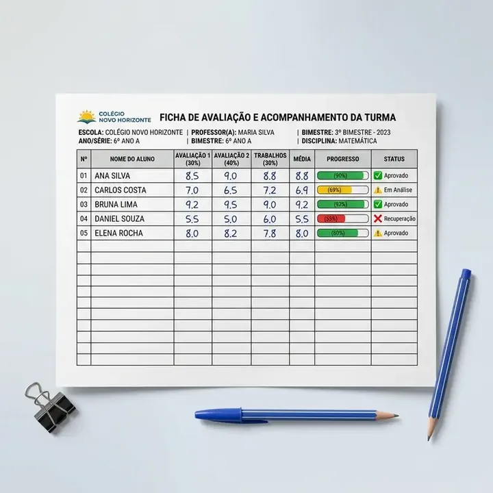 Ficha de Avaliação e Acompanhamento da Turma