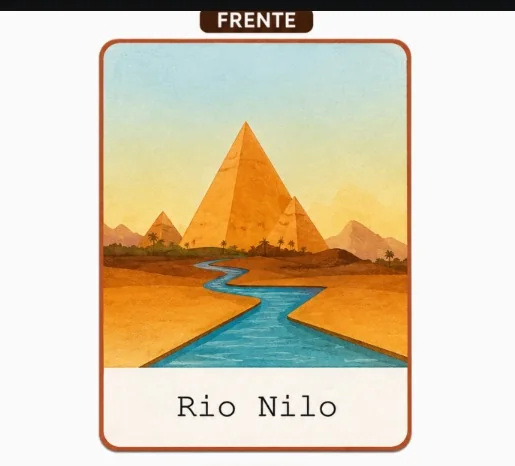 Jogo da Memória Egito Antigo - carta Rio Nilo